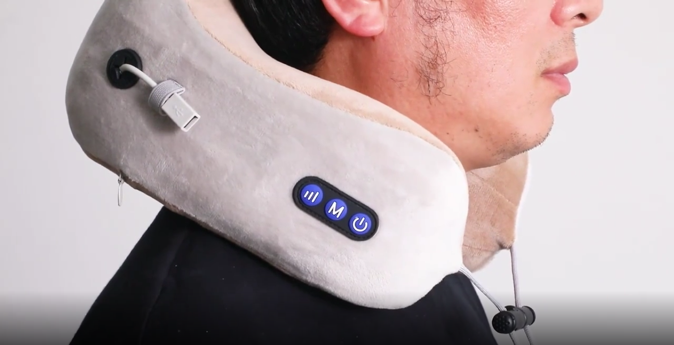U-Shaped Massaging Neck Pillow